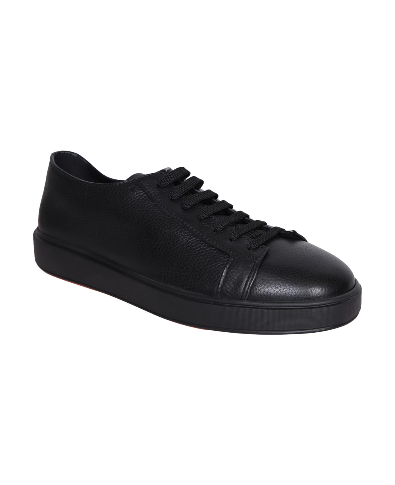 Santoni Cleanic Black Sneakers - Black