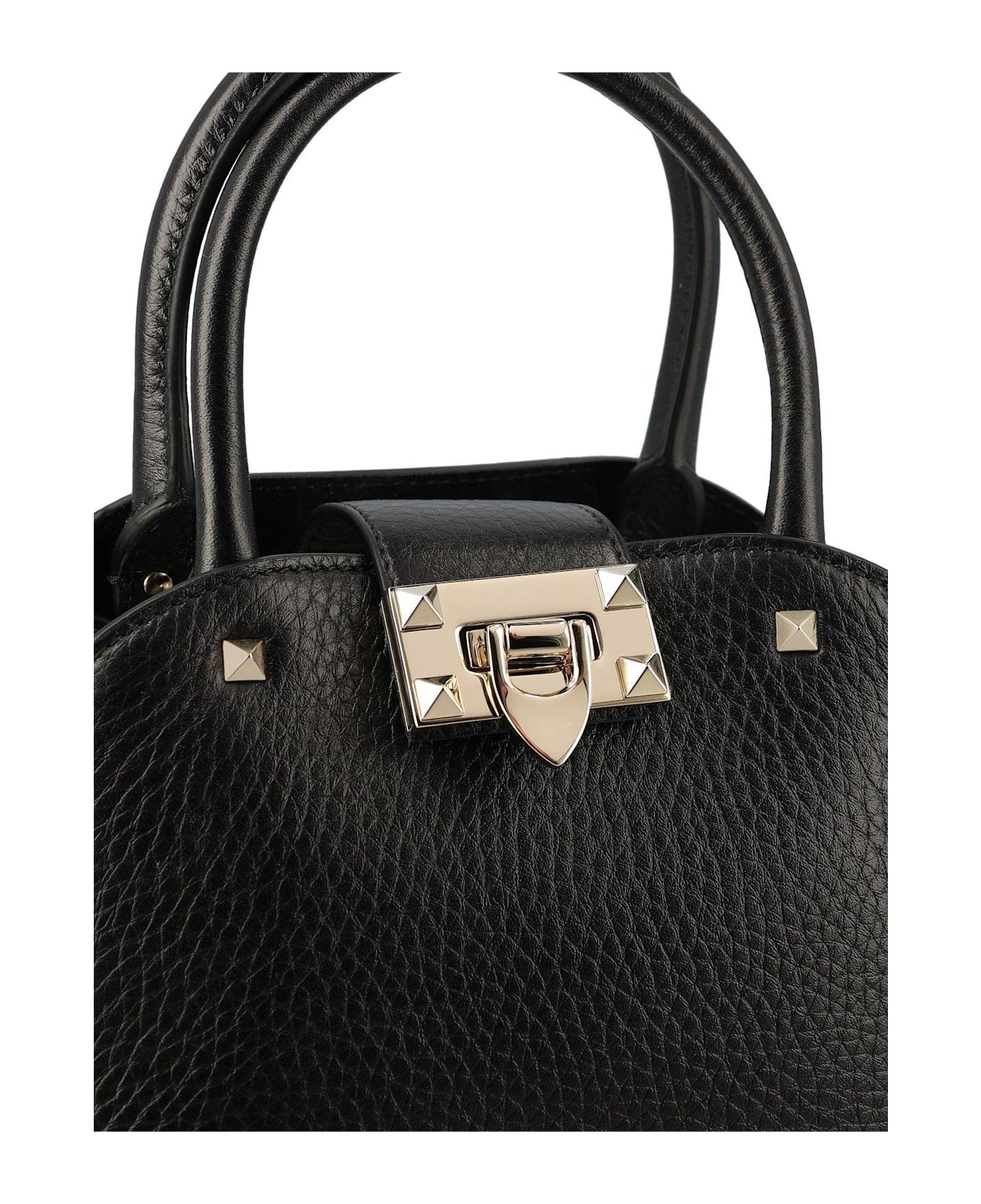 Valentino Garavani Garavani Rockstud Foldover Top Tote Bag - Black