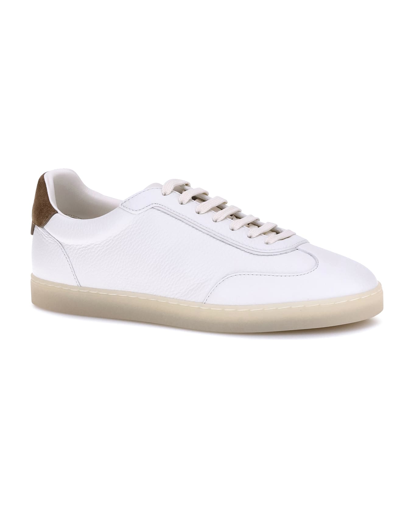 Brunello Cucinelli Leather Sneakers - WHITE