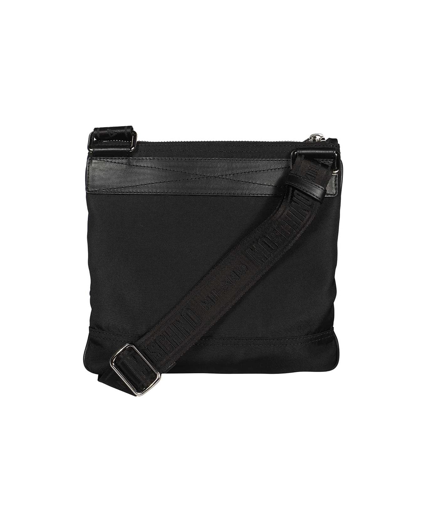 Moschino Messenger Bag With Logo - black