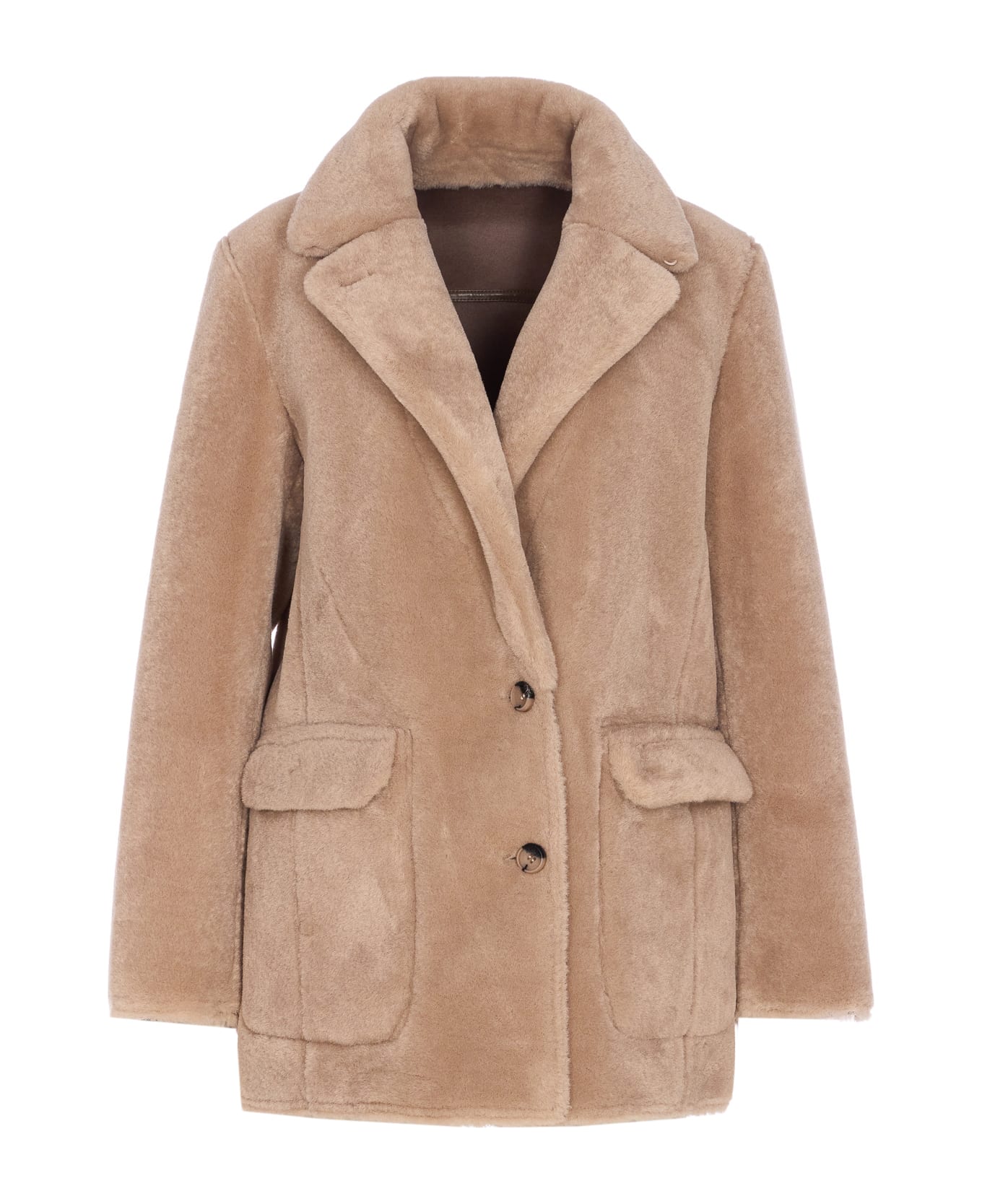 urbancode Reversible Faux Fur Jacket - Beige コート