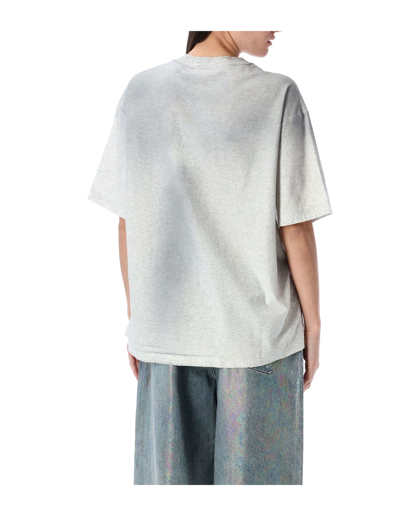 Acne Studios Logo T-shirt - PALE GREY MELANGE