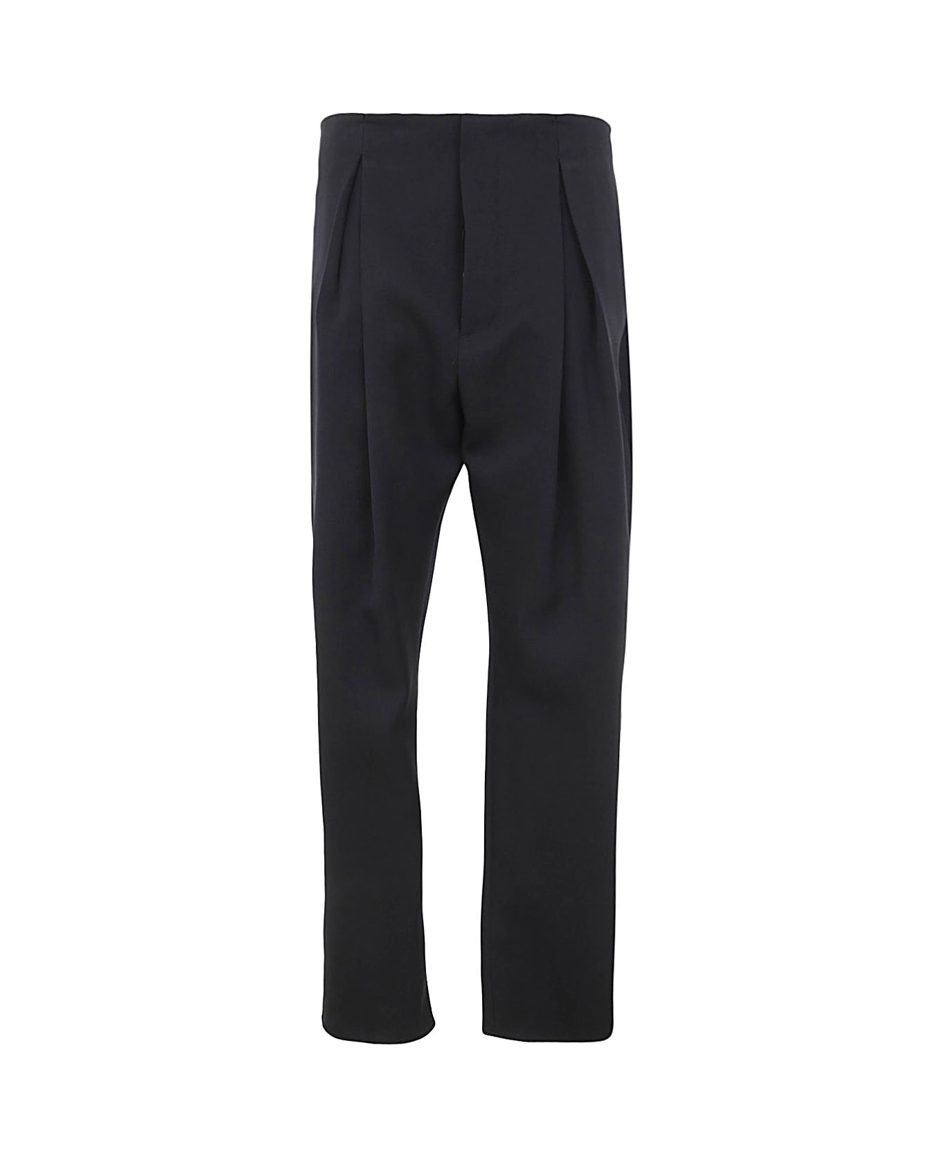 Sapio Wool Trousers Loose Fit - Black