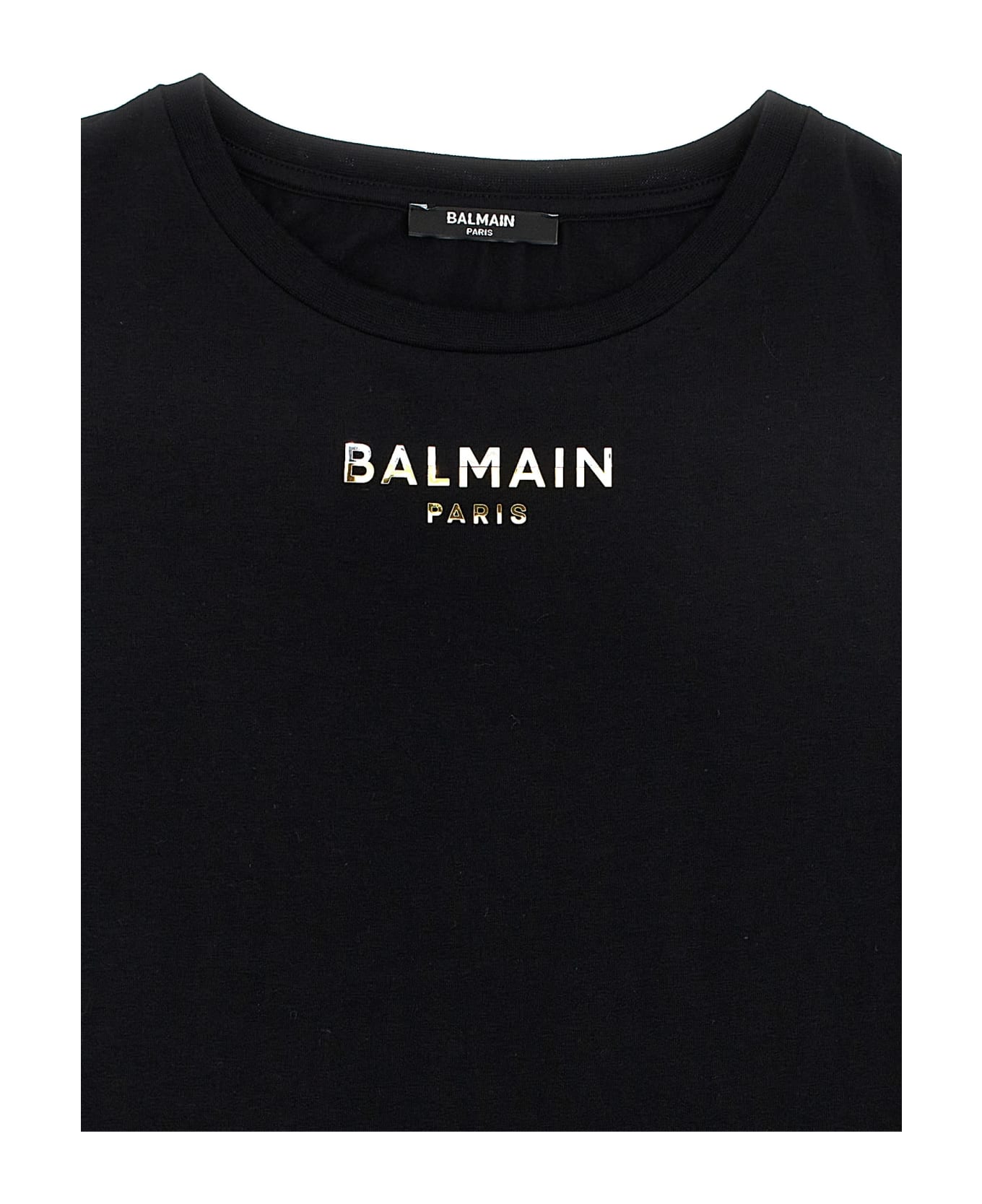 Balmain Metallic Logo T-shirt - Black  