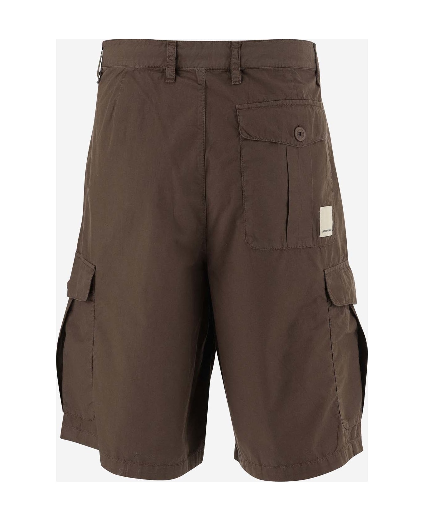 Emporio Armani Cotton Bermuda Shorts - Red ショートパンツ