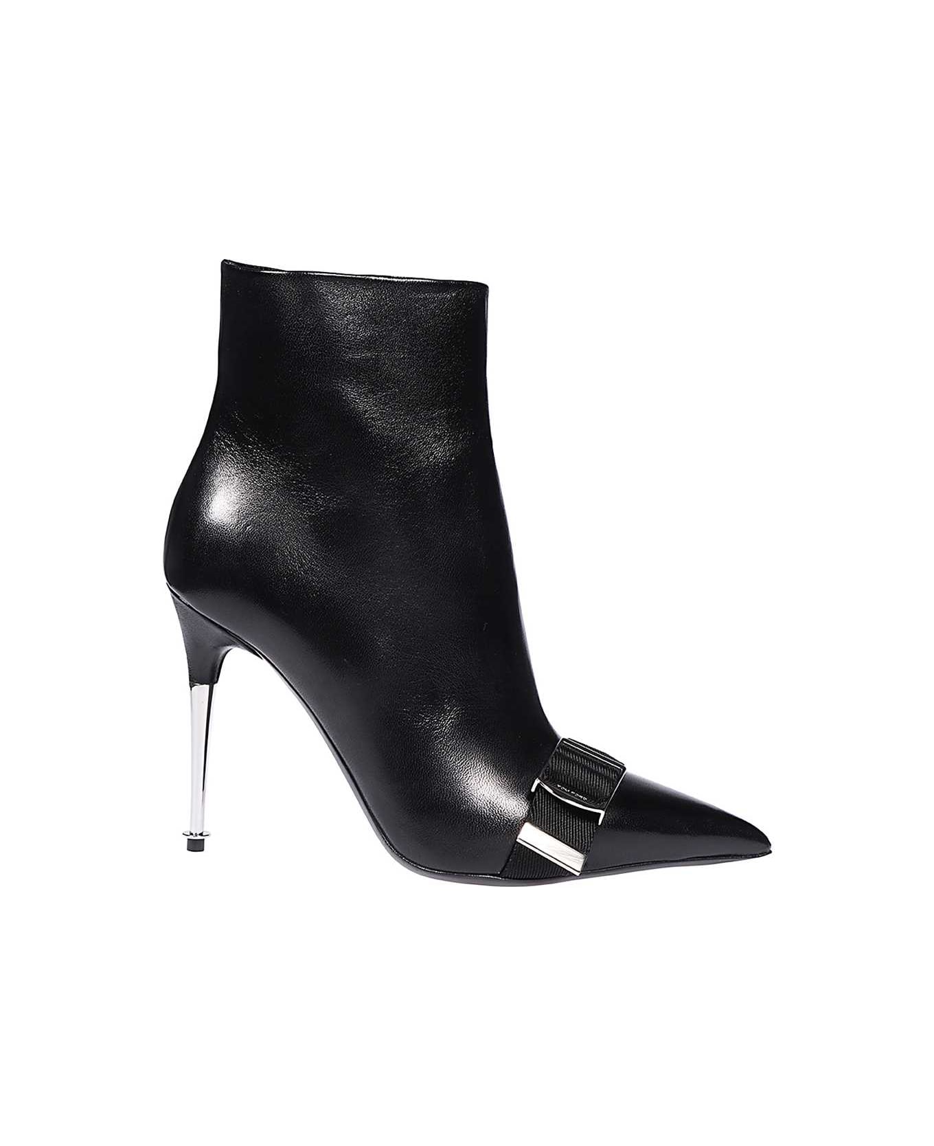 Tom Ford Leather Ankle Boots - black