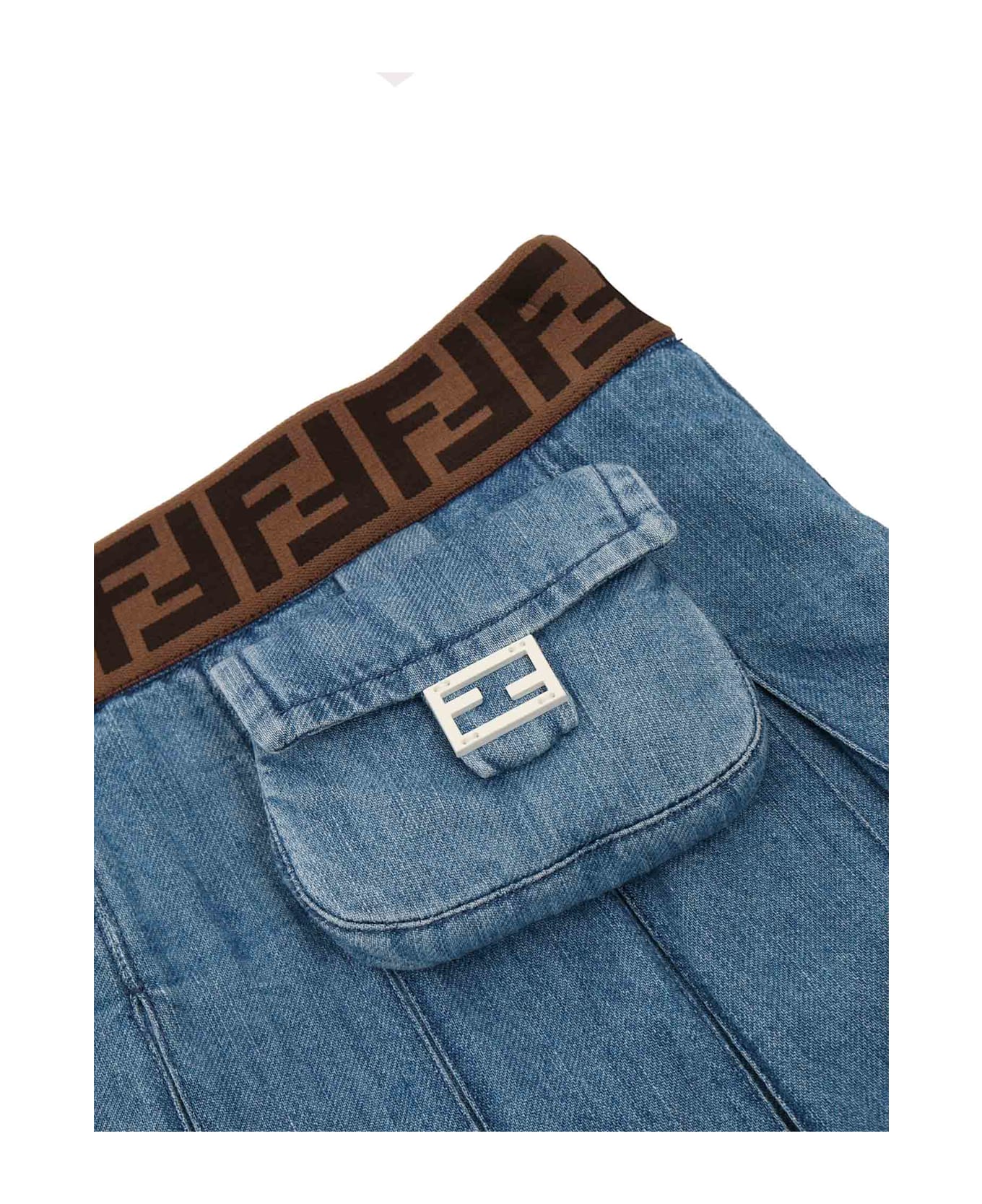 Fendi Light Denim Skirt - BLUE