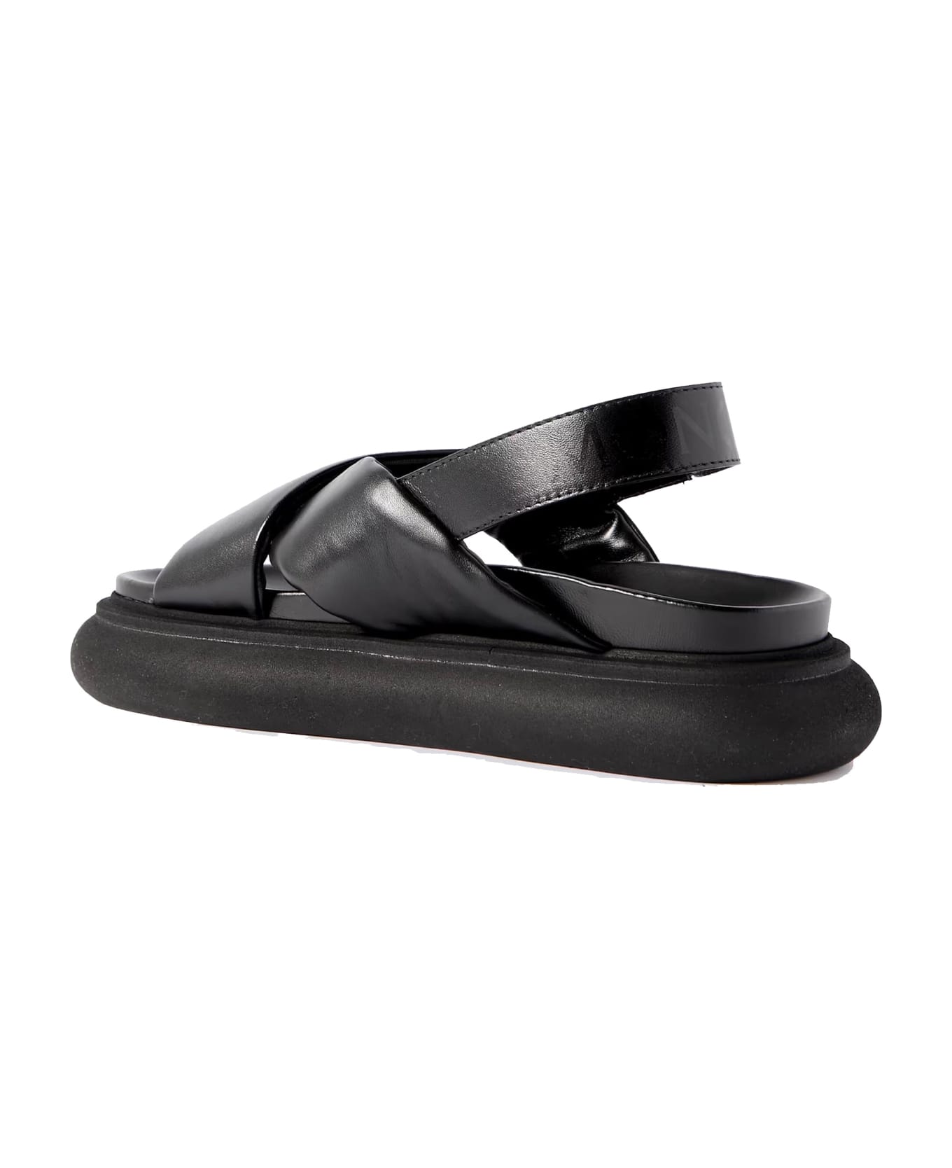Moncler Solarisse Leather Sandals - Black サンダル