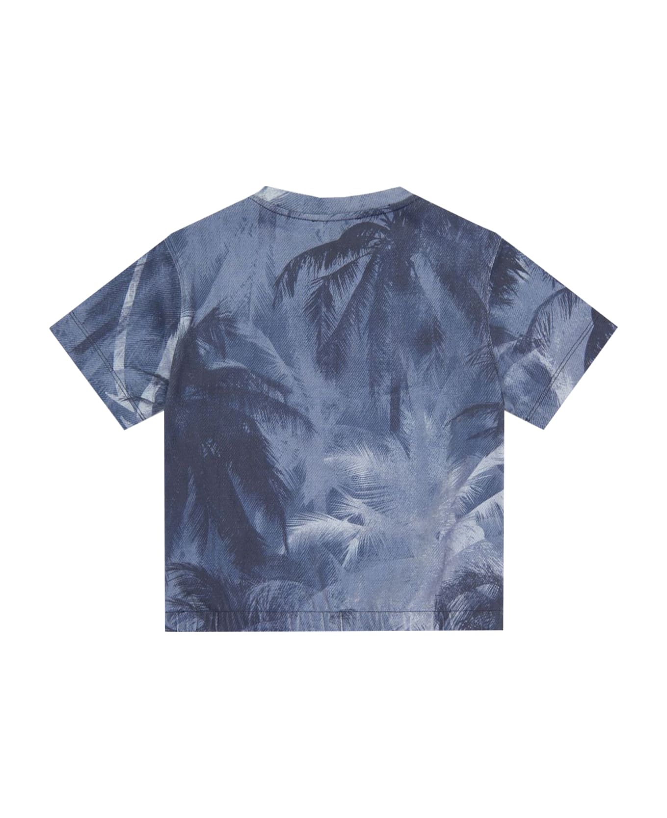 Emporio Armani Heavy Jersey T-shirt With Print - Blue