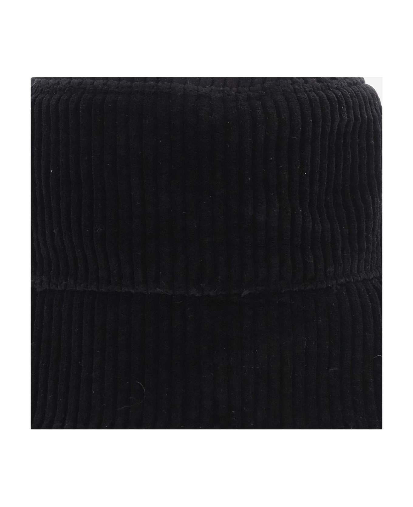Jil Sander Cotton Velvet Bucket Hat - Black