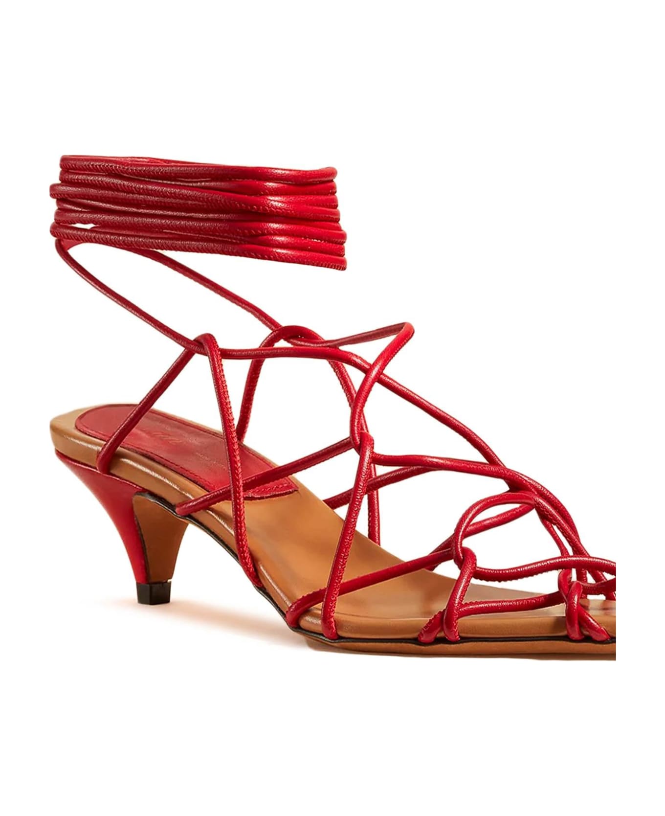 Khaite 'arden Low Heel Sand - RED (Red)