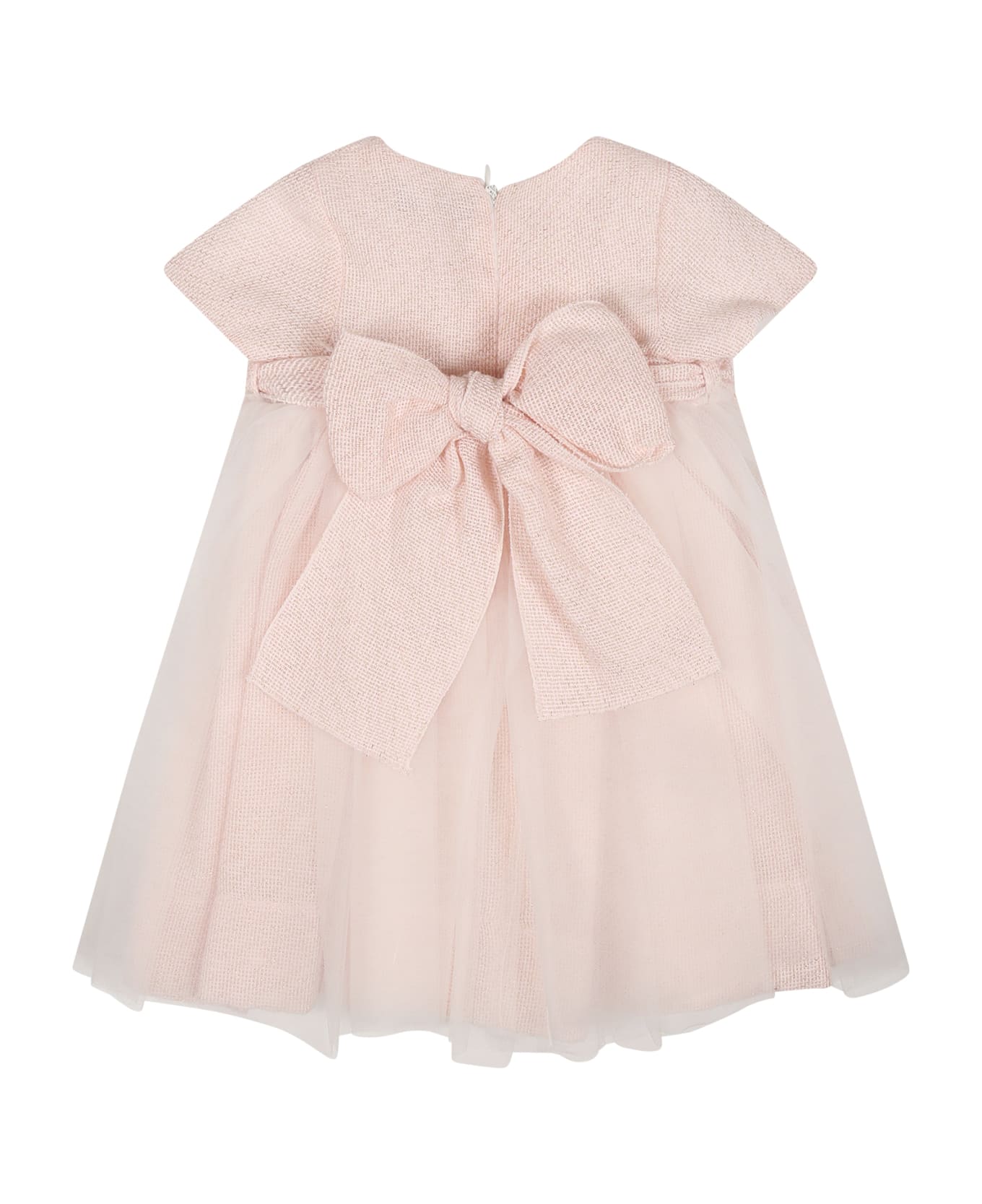 Little Bear Pink Dress For Baby Girl - Pink