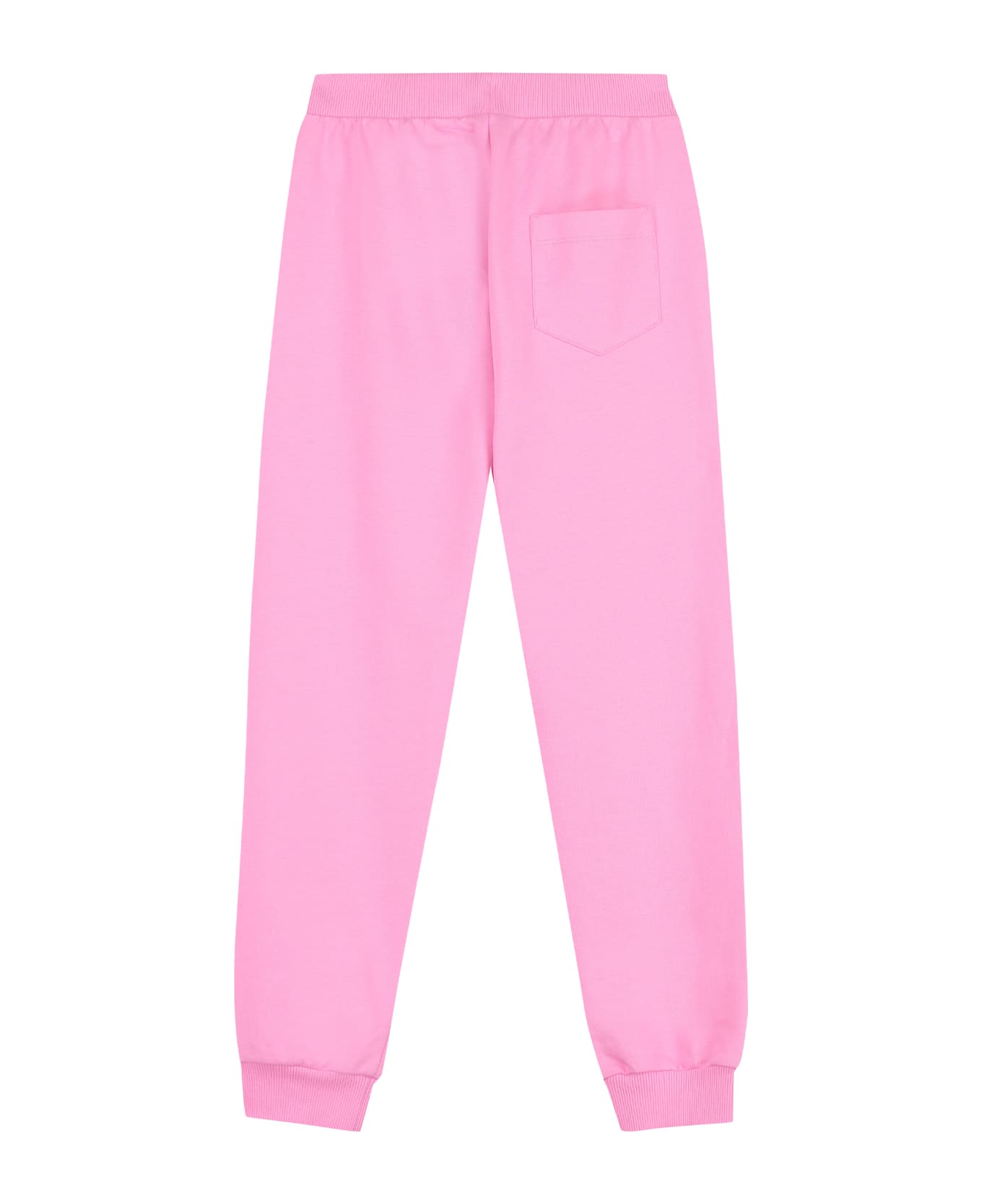 Young Versace Logo Detail Cotton Track-pants - Pink ボトムス