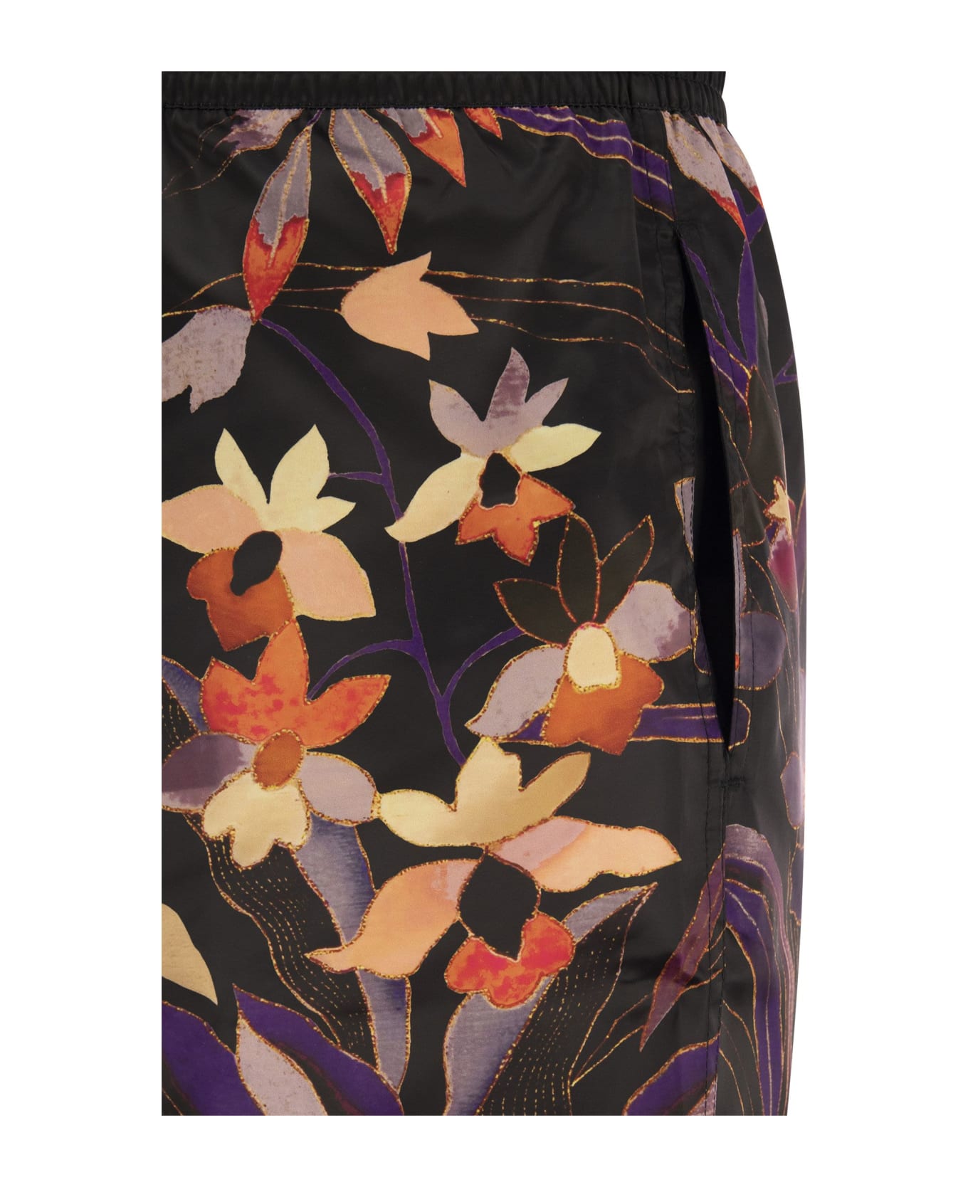 Etro Costume With Floral Ramage Print - Black