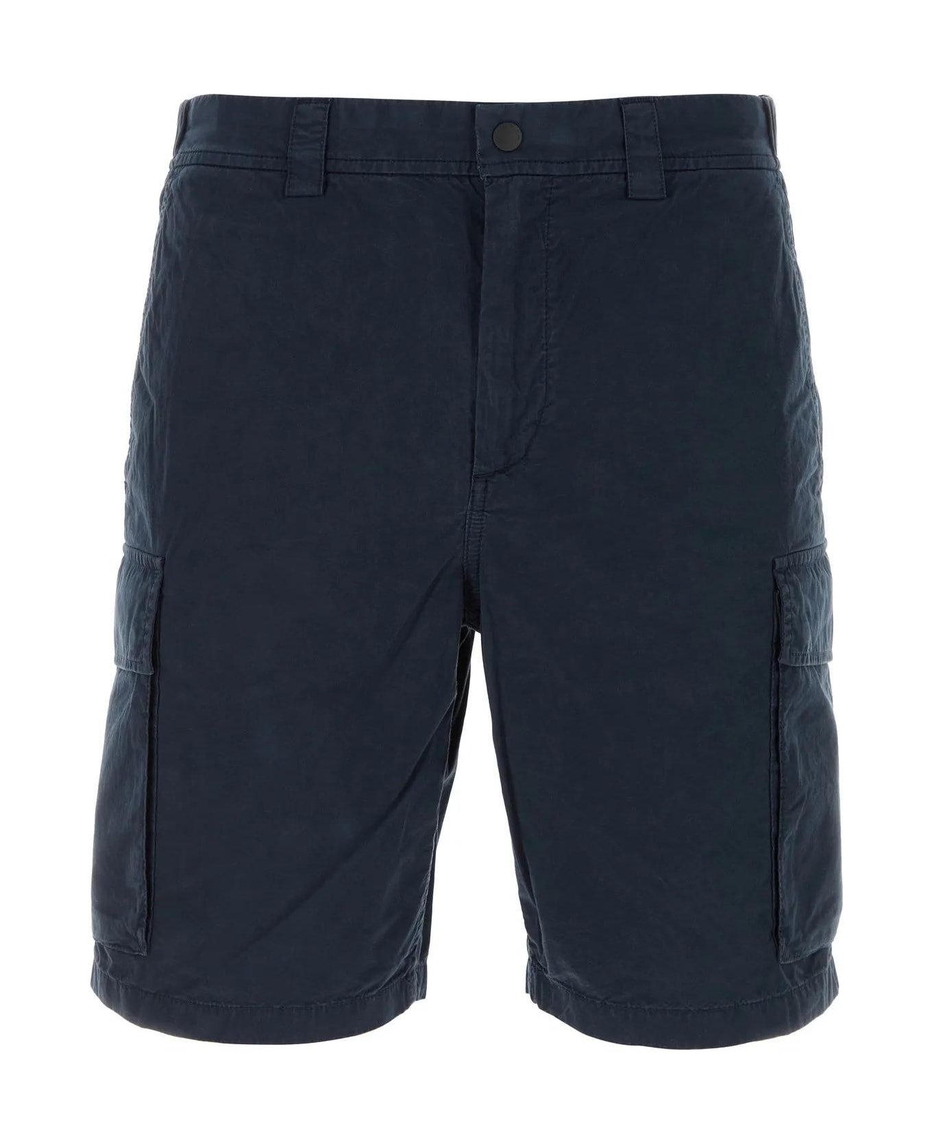 Woolrich Blue Cotton Bermuda Shorts - Melton blue