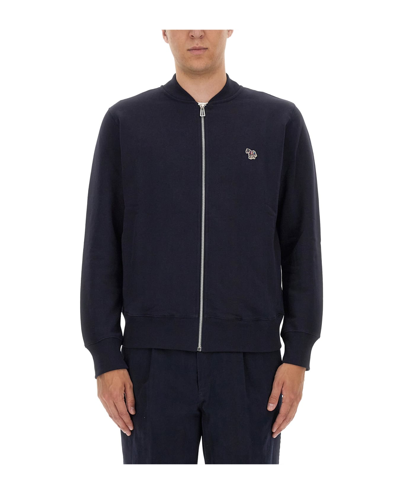 PS by Paul Smith Bomber Jacket With Zebra Patch - BLUE