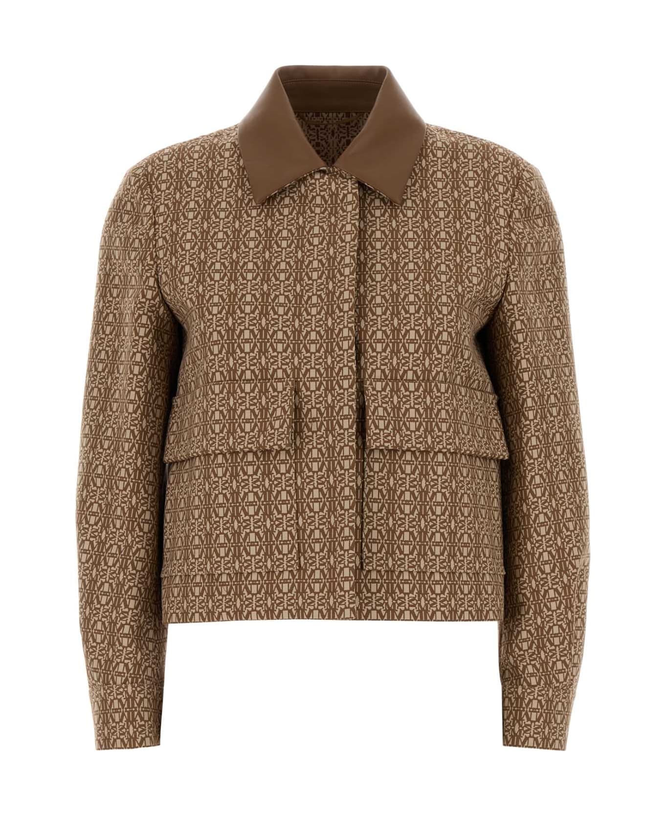 Max Mara Embroidered Cotton Viborg Jacket - CAMMELLO
