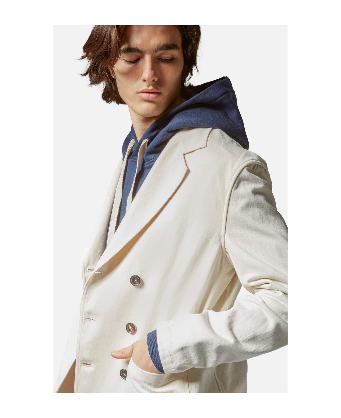 doppiaa Aansonia Cotton Double Breasted Blazer