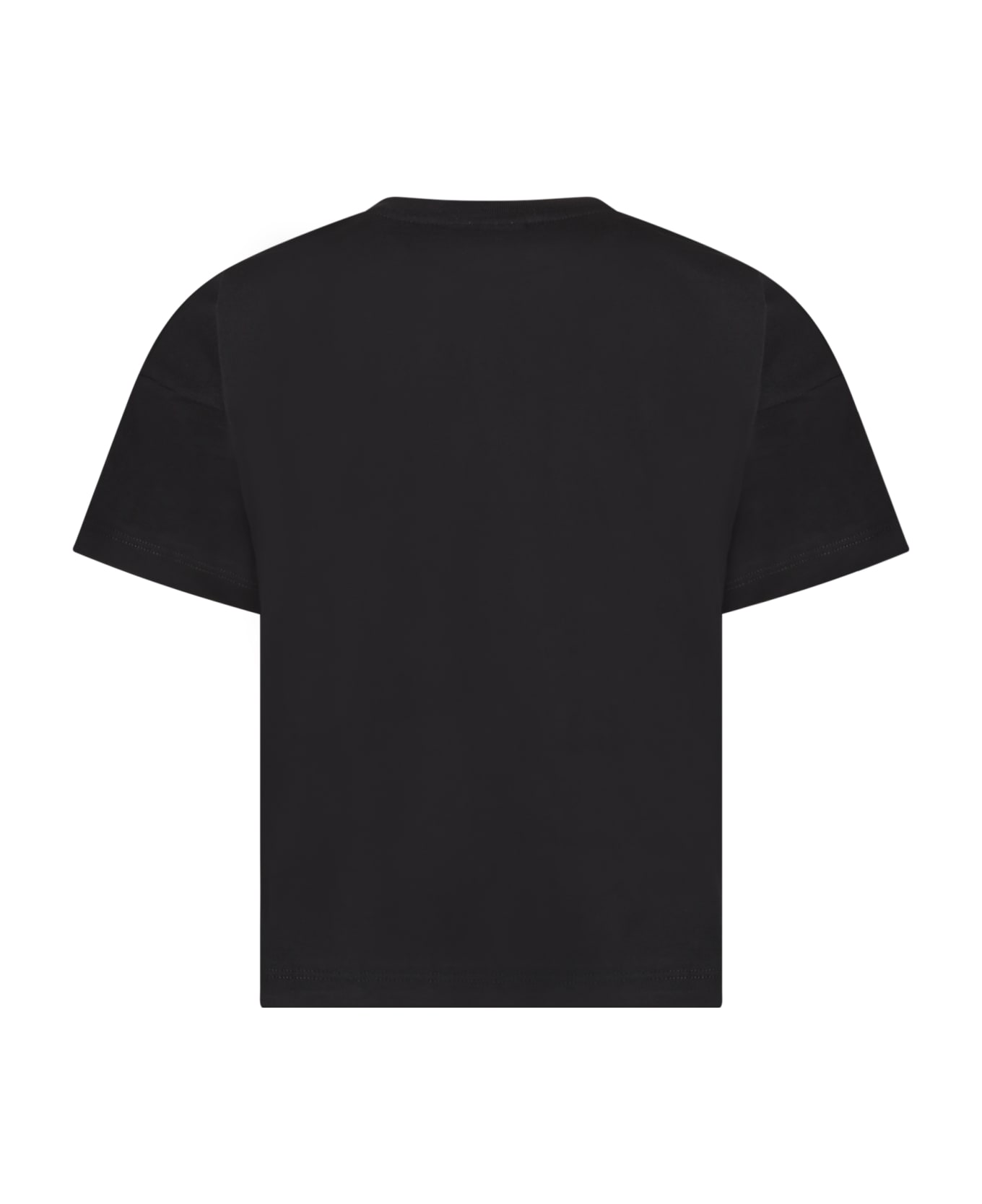 Marques'Almeida Black T-shirt For Girl With Black Logo - Black