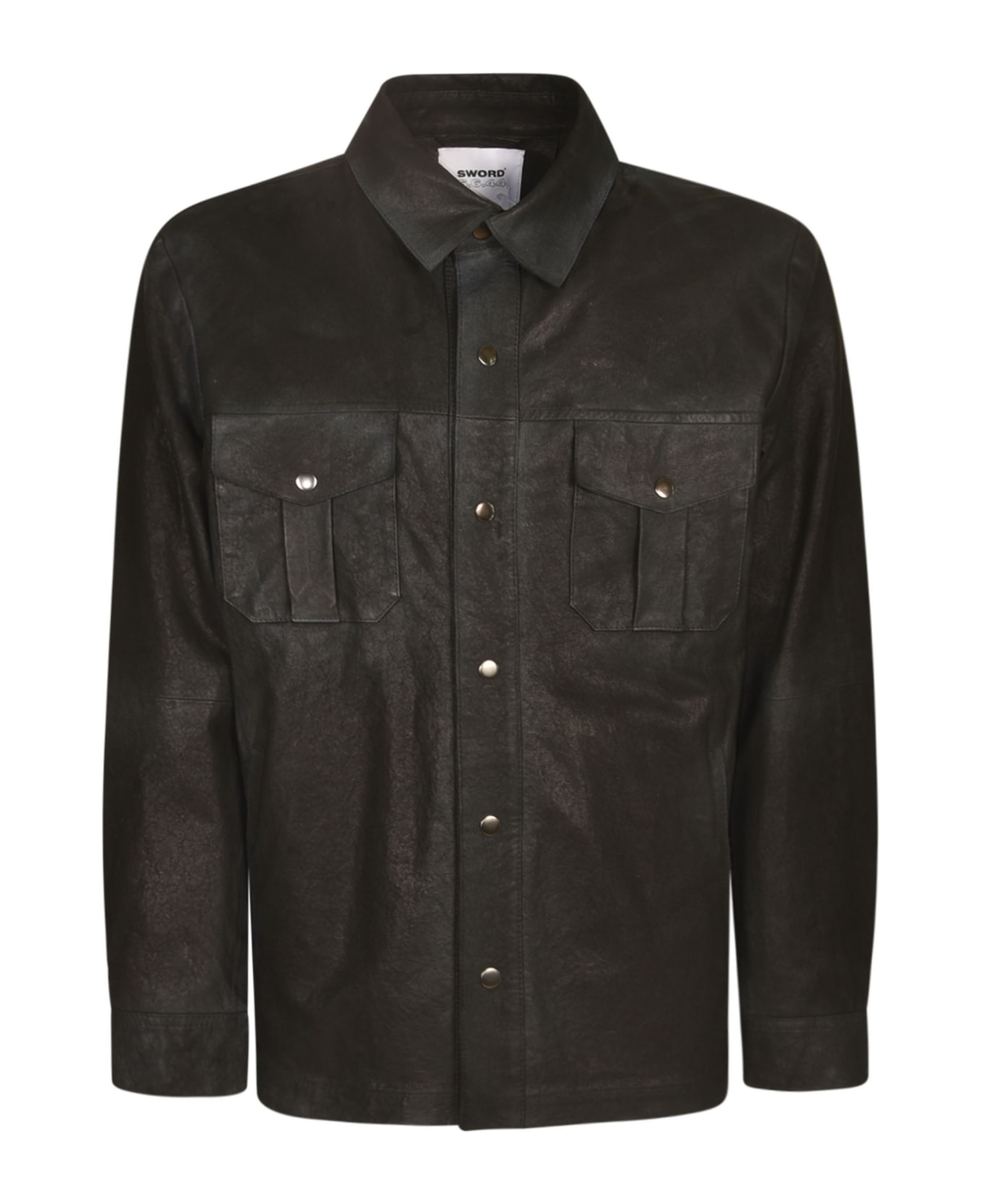S.W.O.R.D 6.6.44 Cargo Buttoned Polo Shirt - Black シャツ