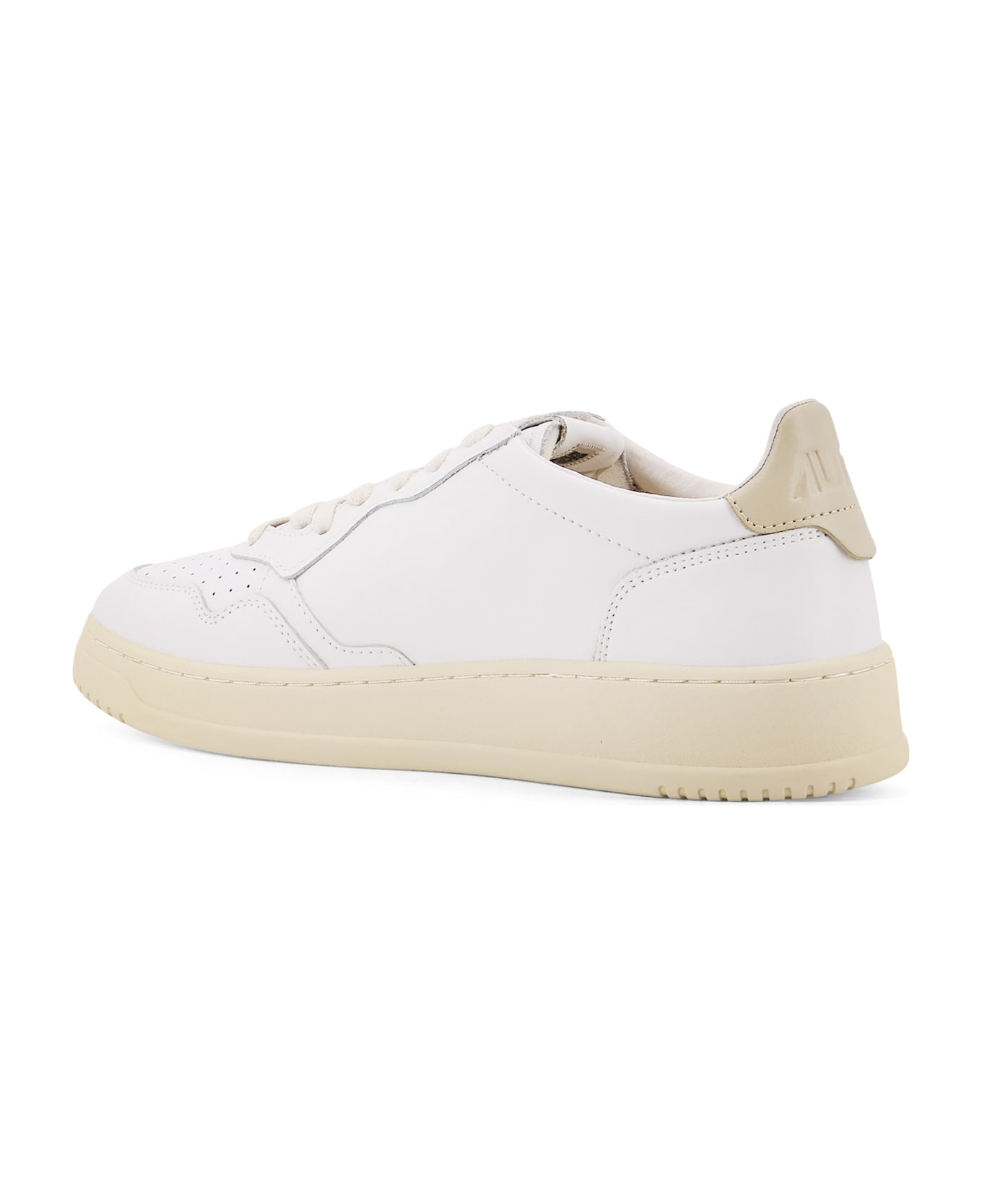 Autry Medalist Low Leather Low-top Sneakers - BIANCO BEIGE