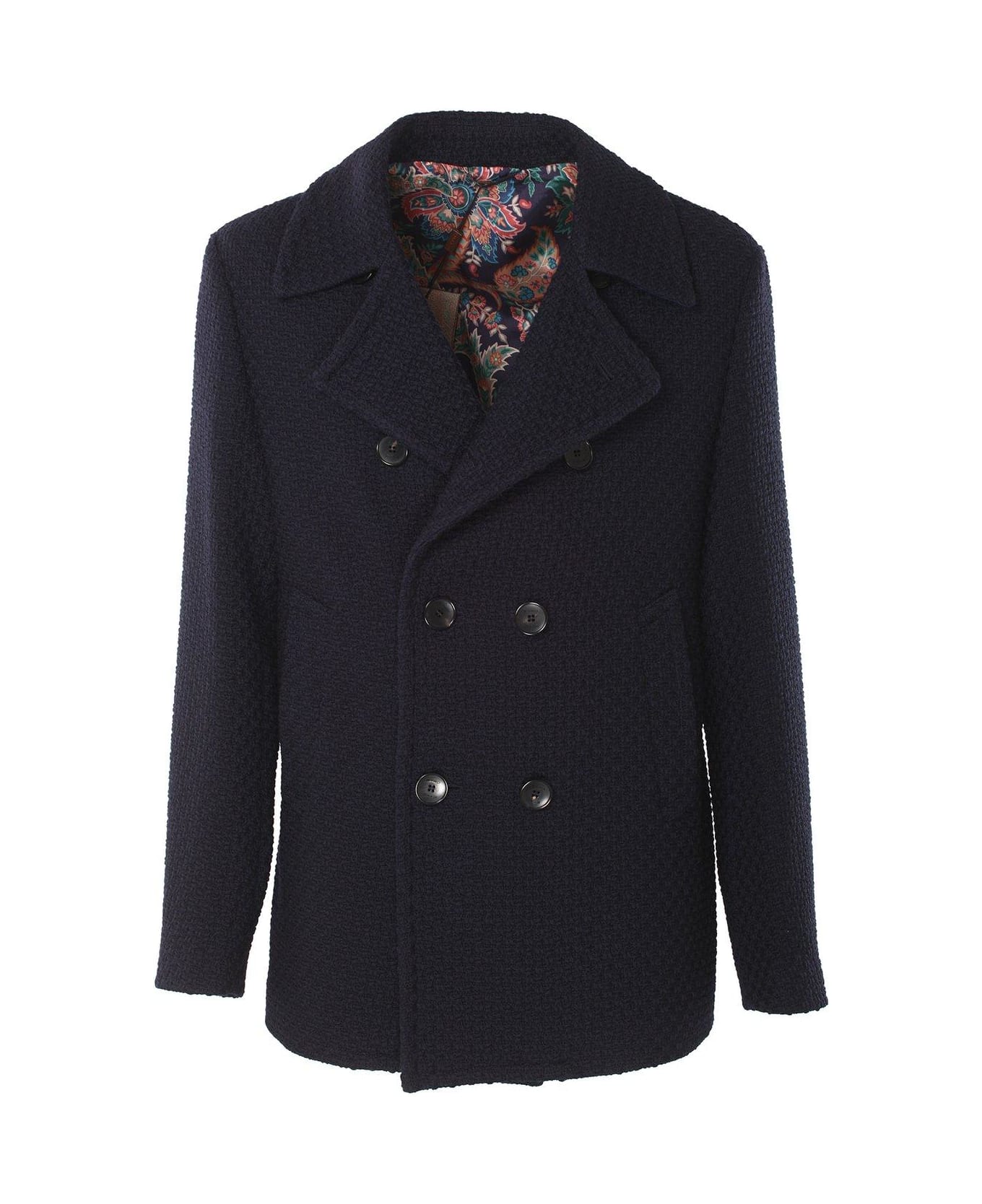 Etro Double-breasted Straight Hem Peacoat | italist, ALWAYS