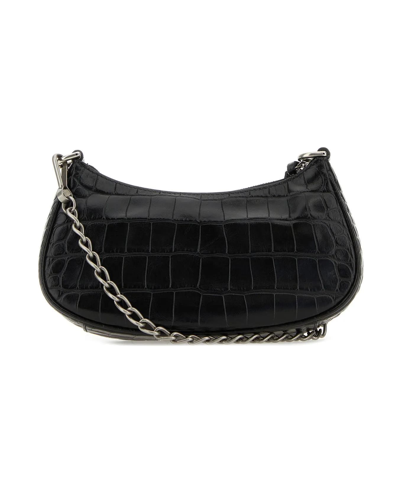 Balenciaga Black Leather Le Cagole Mini Handbag - Nero