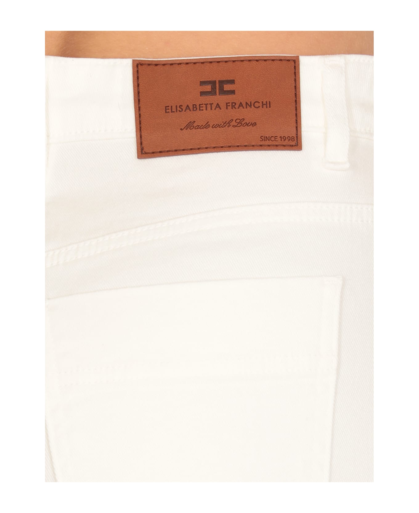 Elisabetta Franchi Cotton Jeans - White