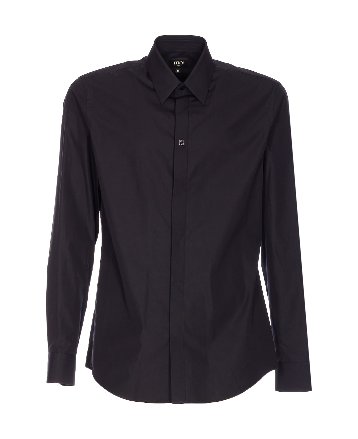 Fendi Micro Ff Detail Shirt - Black