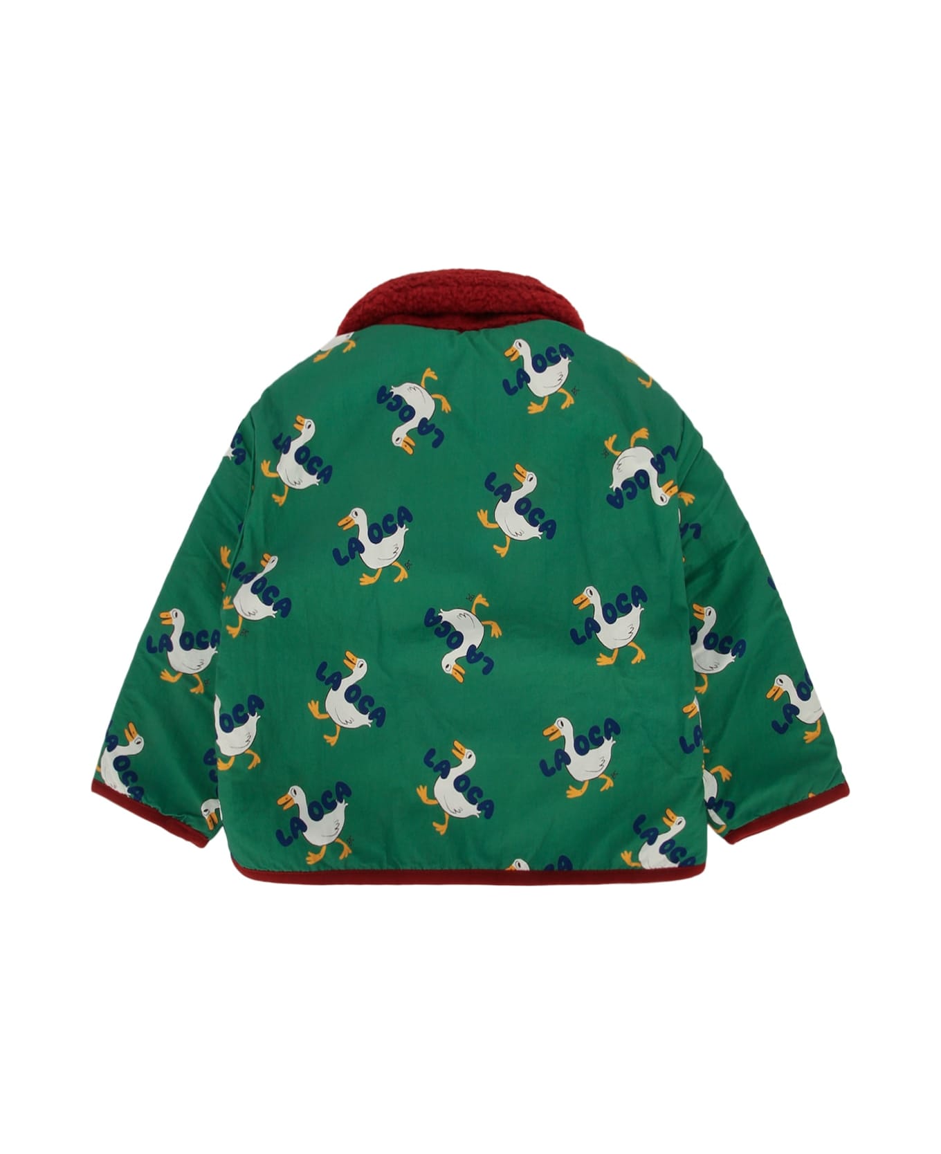 Bobo Choses La Oca All Over Reversible Sheepskin Jacket - GREEN コート＆ジャケット