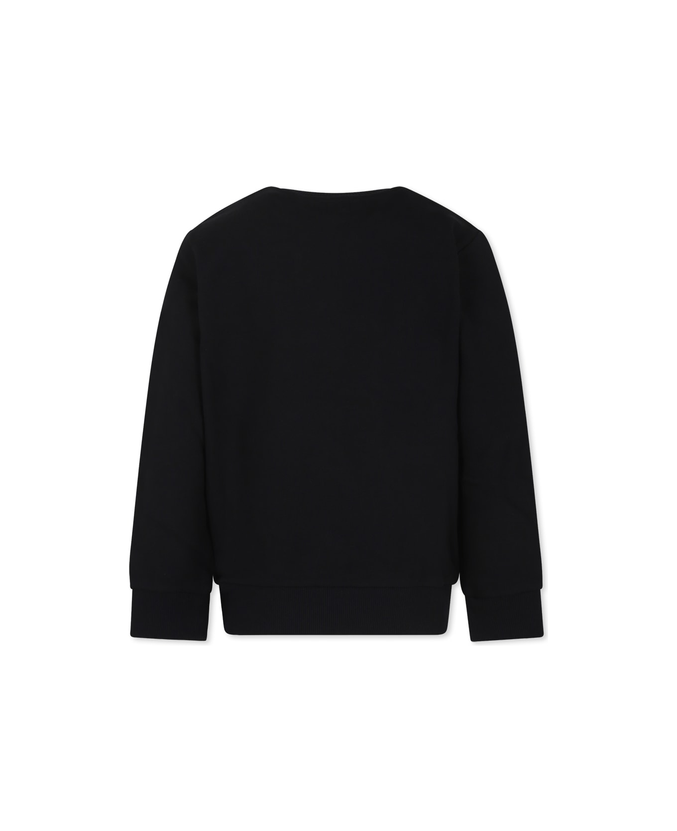 Balmain Black Sweatshirt For Girl With Logo - Black