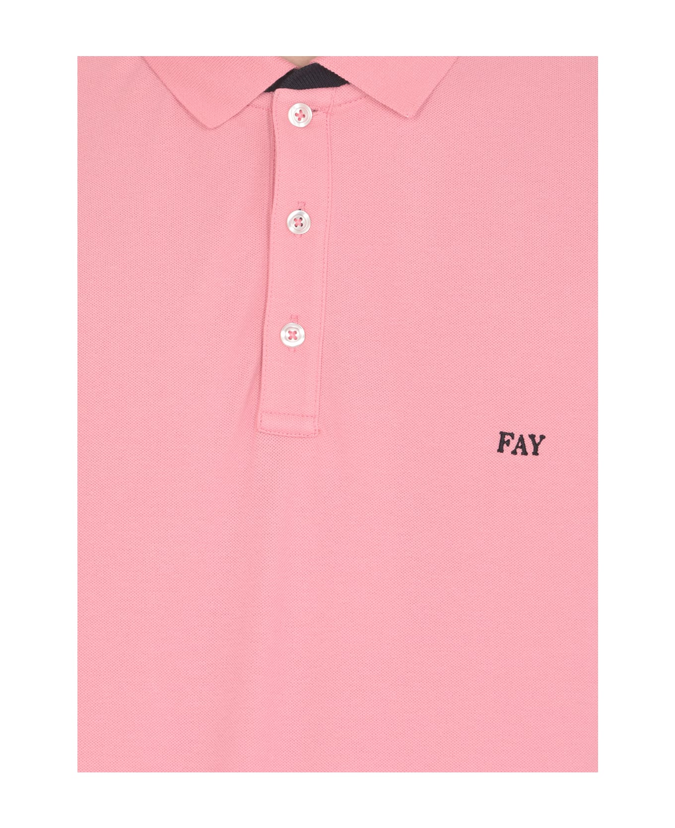 Fay Polo Shirt With Logo - Corallo fluo ポロシャツ
