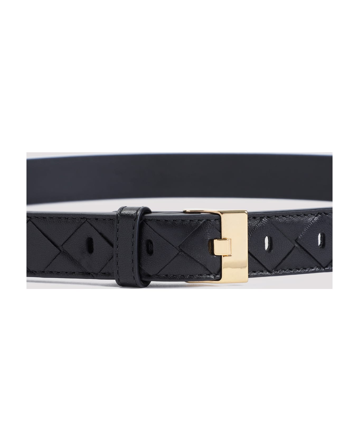 Bottega Veneta Watch Intrecciato Nappa Belt - Black ベルト