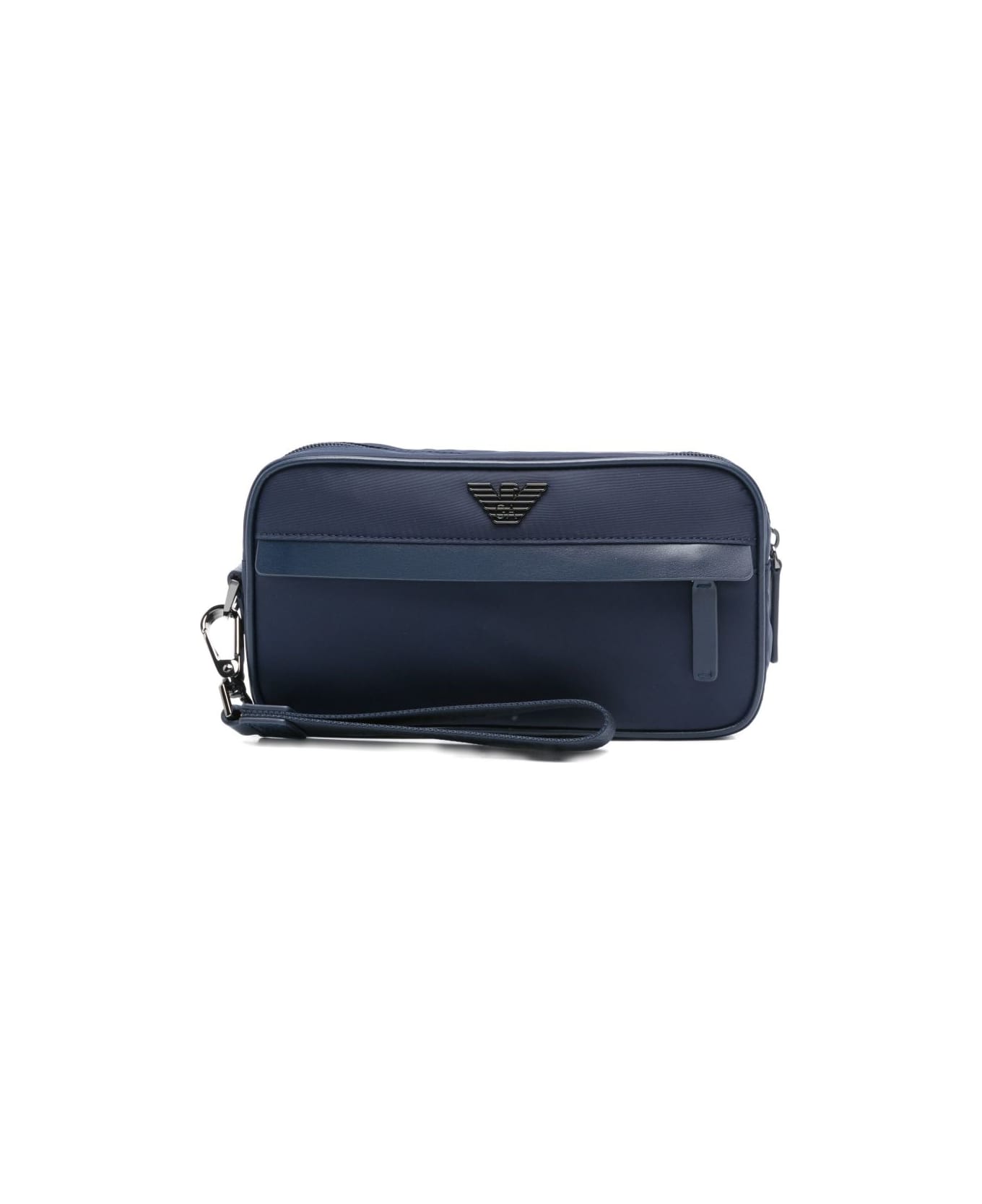 Emporio Armani Nylon Washbag - Blue