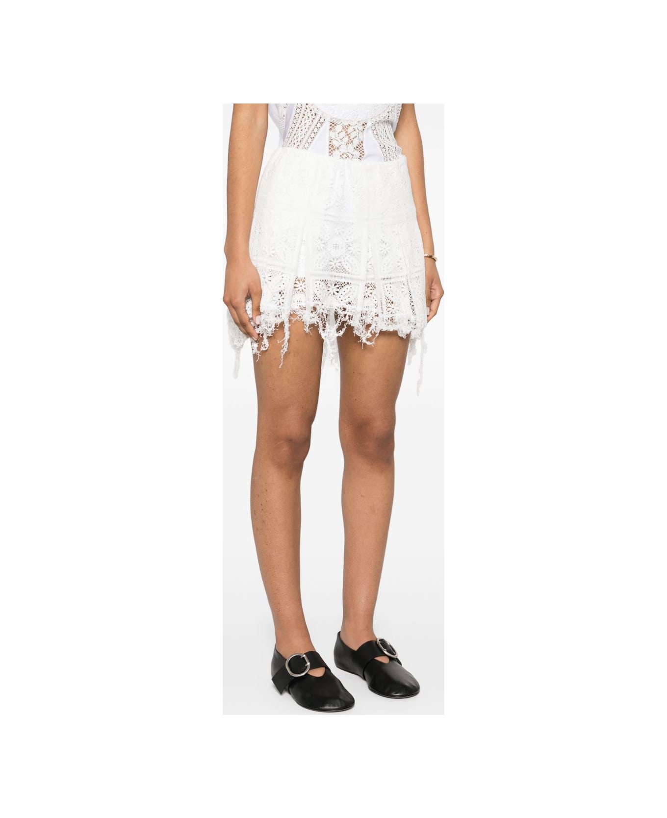 Loewe Cotton Mini Skirt - White