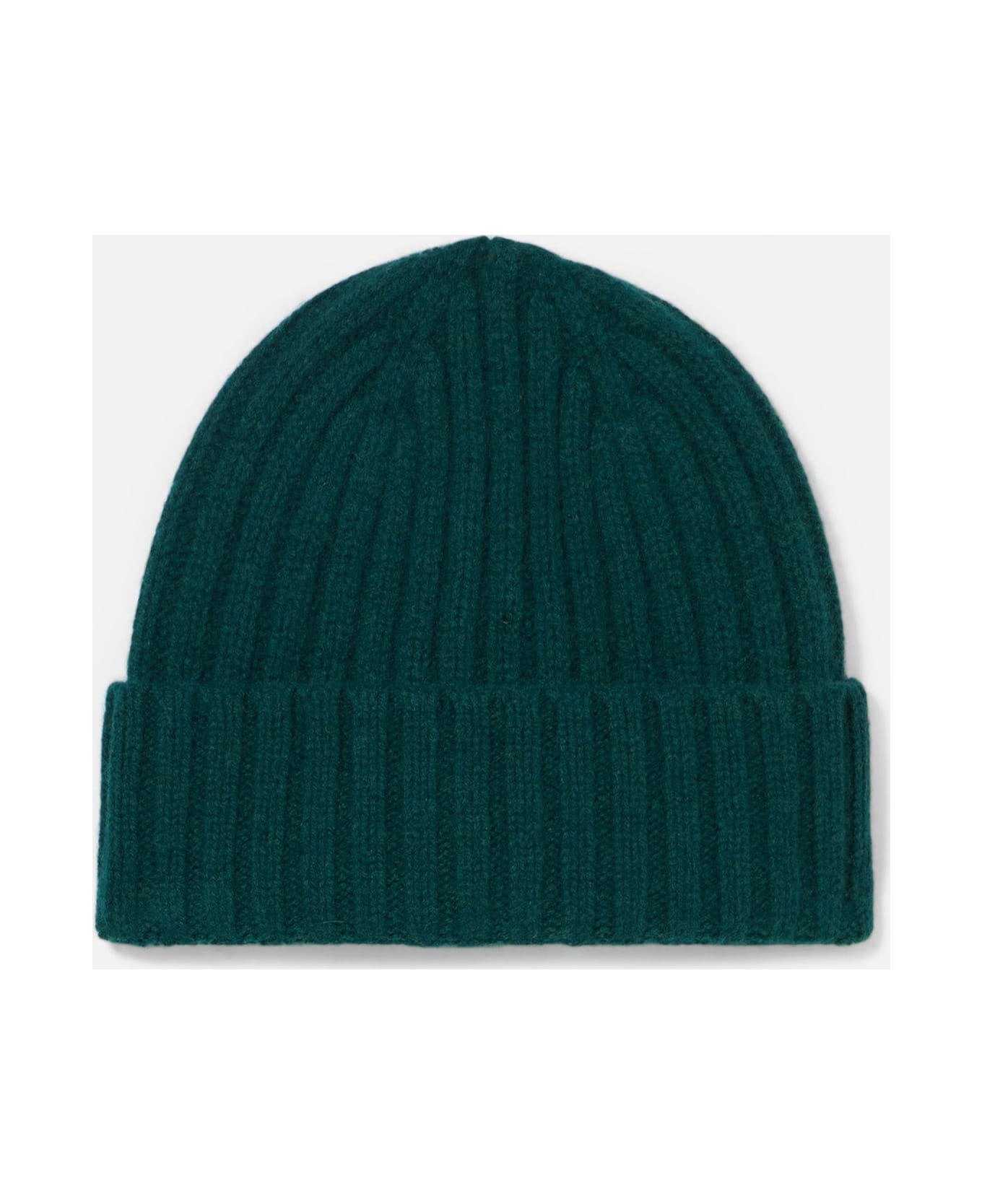 MC2 Saint Barth Man Green Cashmere Blend Hat Wengen With St. Barth Embroidery - APPLE GREEN