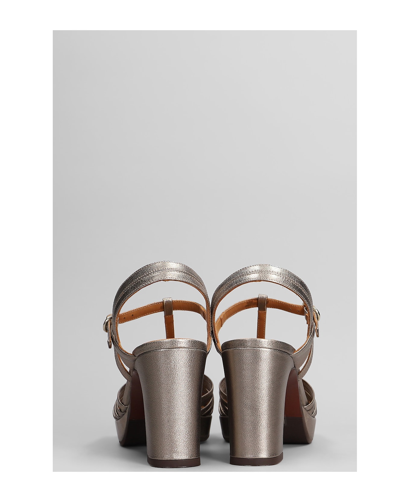Chie Mihara Kija 46 Sandals In Gunmetal Leather - Gunmetal
