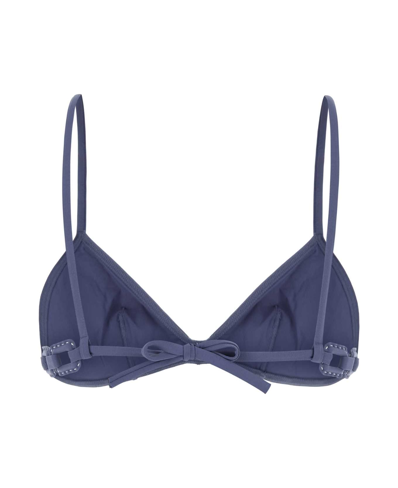 Eres Blu Stretch Nylon Tourbillon Bikini Top - SIRENEE25