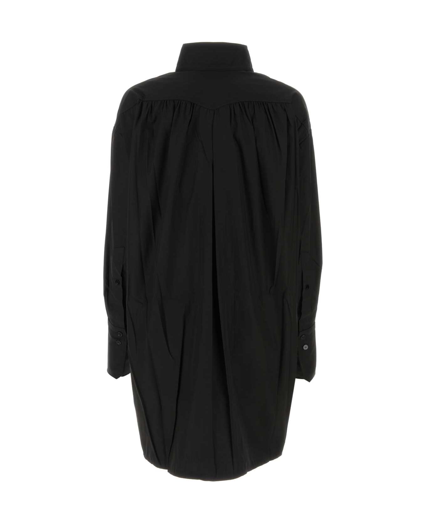 Patou Black Poplin Shirt Dress - 999B