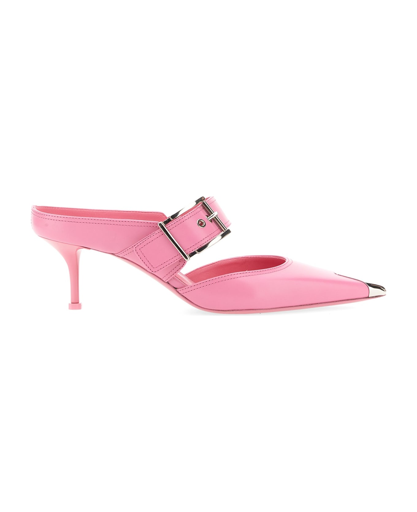 Alexander McQueen Punk Sandal With Buckle - ROSA