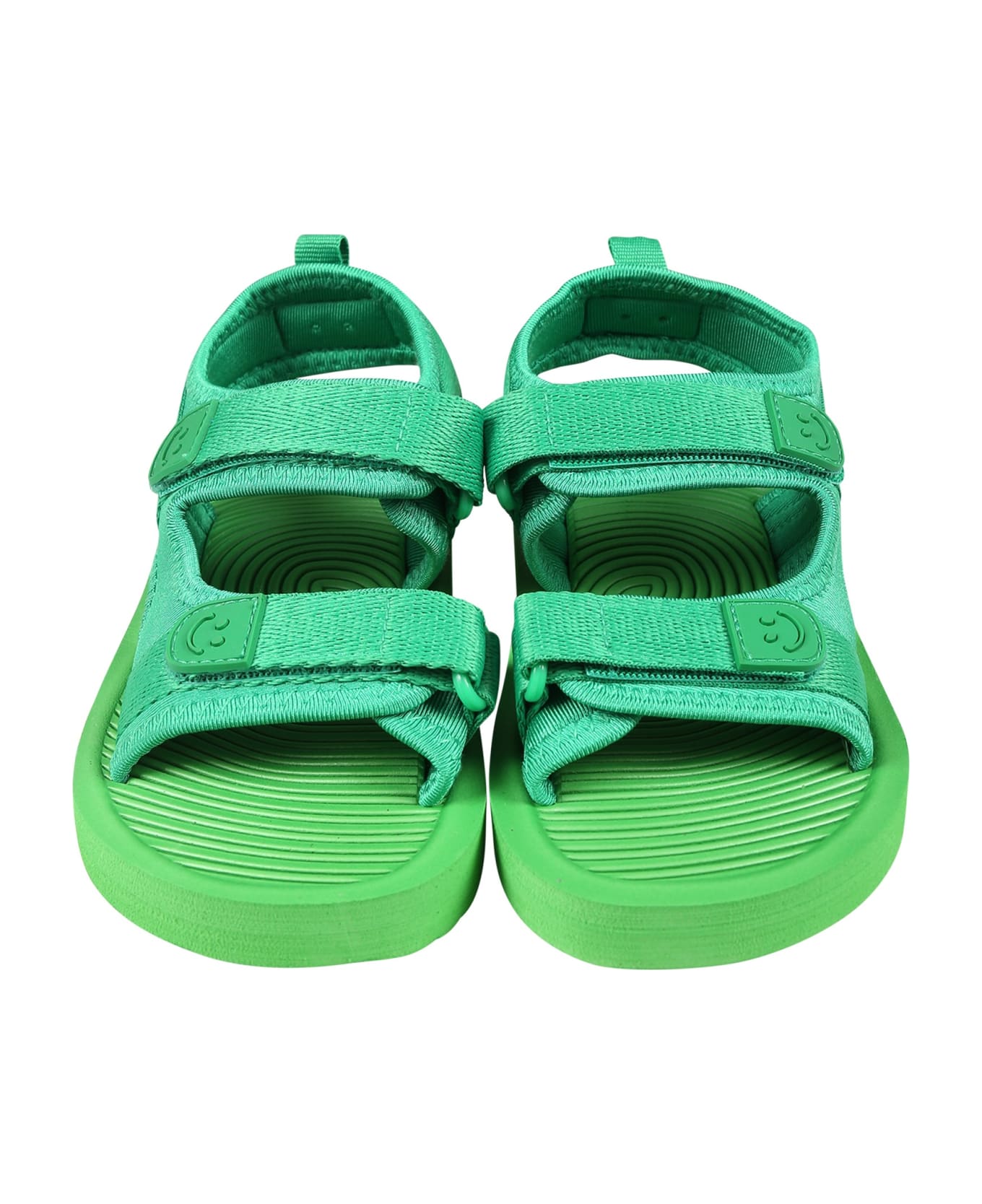 Molo Green Sandals For Babykids With Logo - Green シューズ