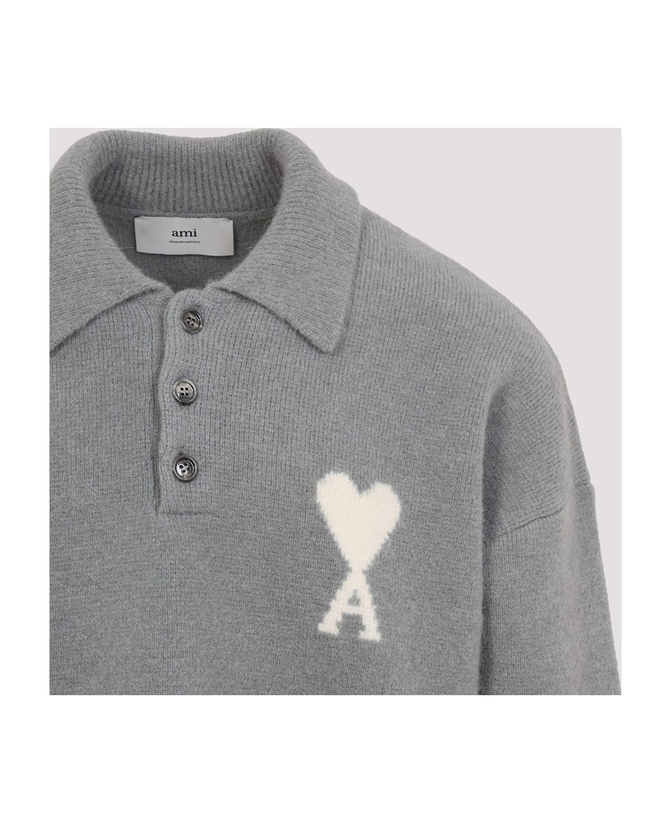 Ami Alexandre Mattiussi Adc Polo - Grey Off White