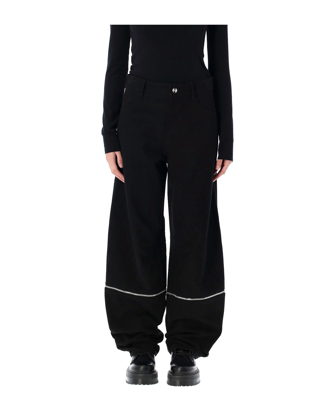 Moncler 2-in-1 Cotton Trousers - BLACK