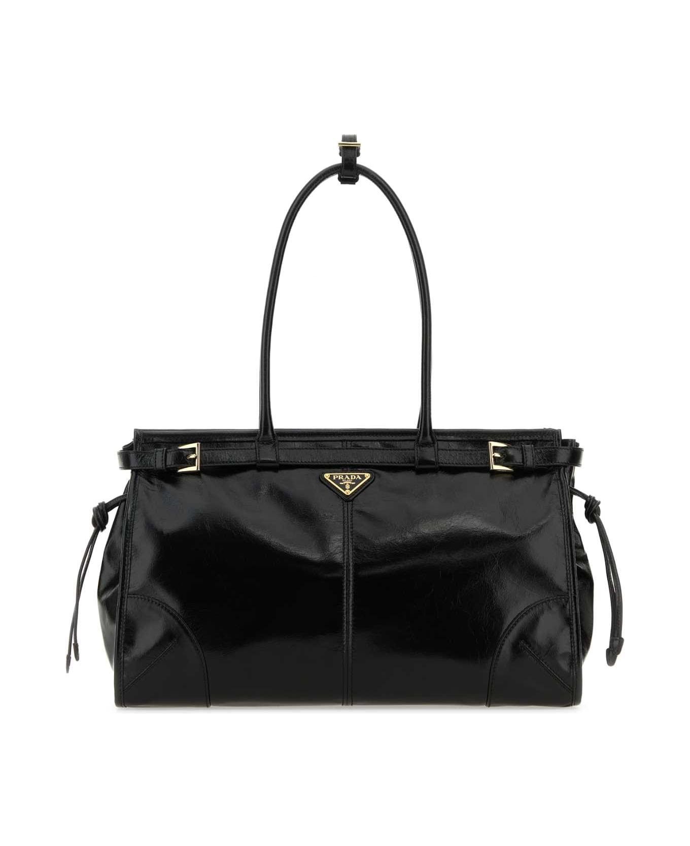 Prada Black Leather Shoulder Bag - NERO