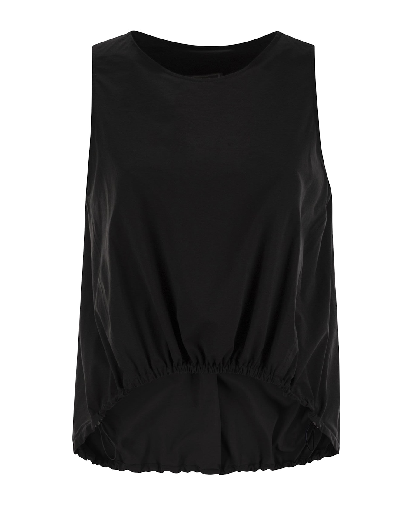 Herno Sleeveless Top In Tech Trait - Black
