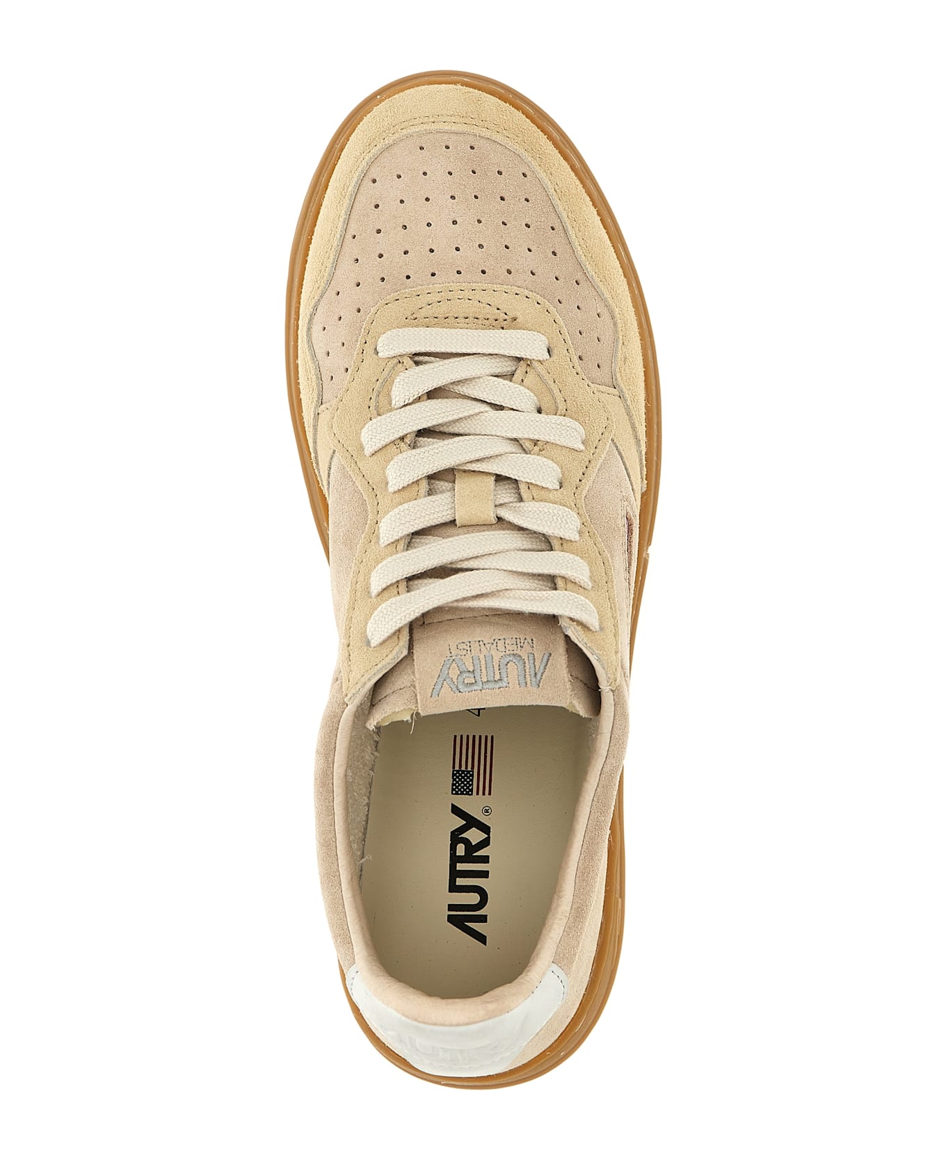 Autry 'medalist Low' Sneakers - BEIGE
