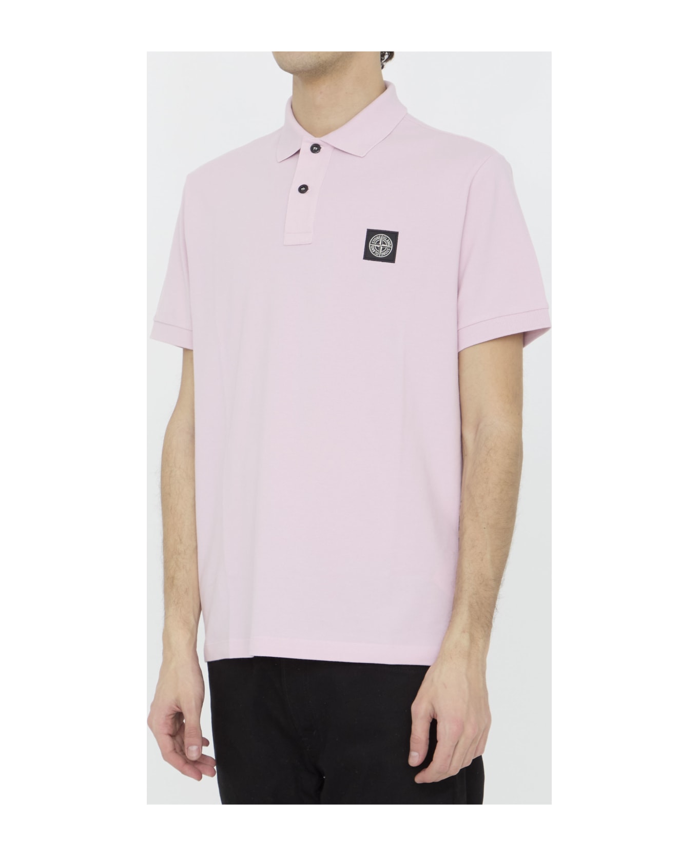 Stone Island Cotton Polo Shirt - Rosa  ポロシャツ