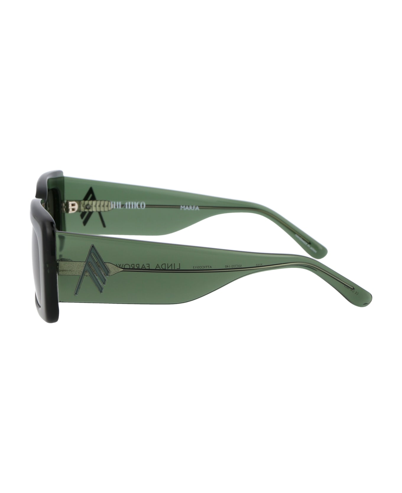 The Attico Marfa Sunglasses - 013 GREEN GREEN GREEN