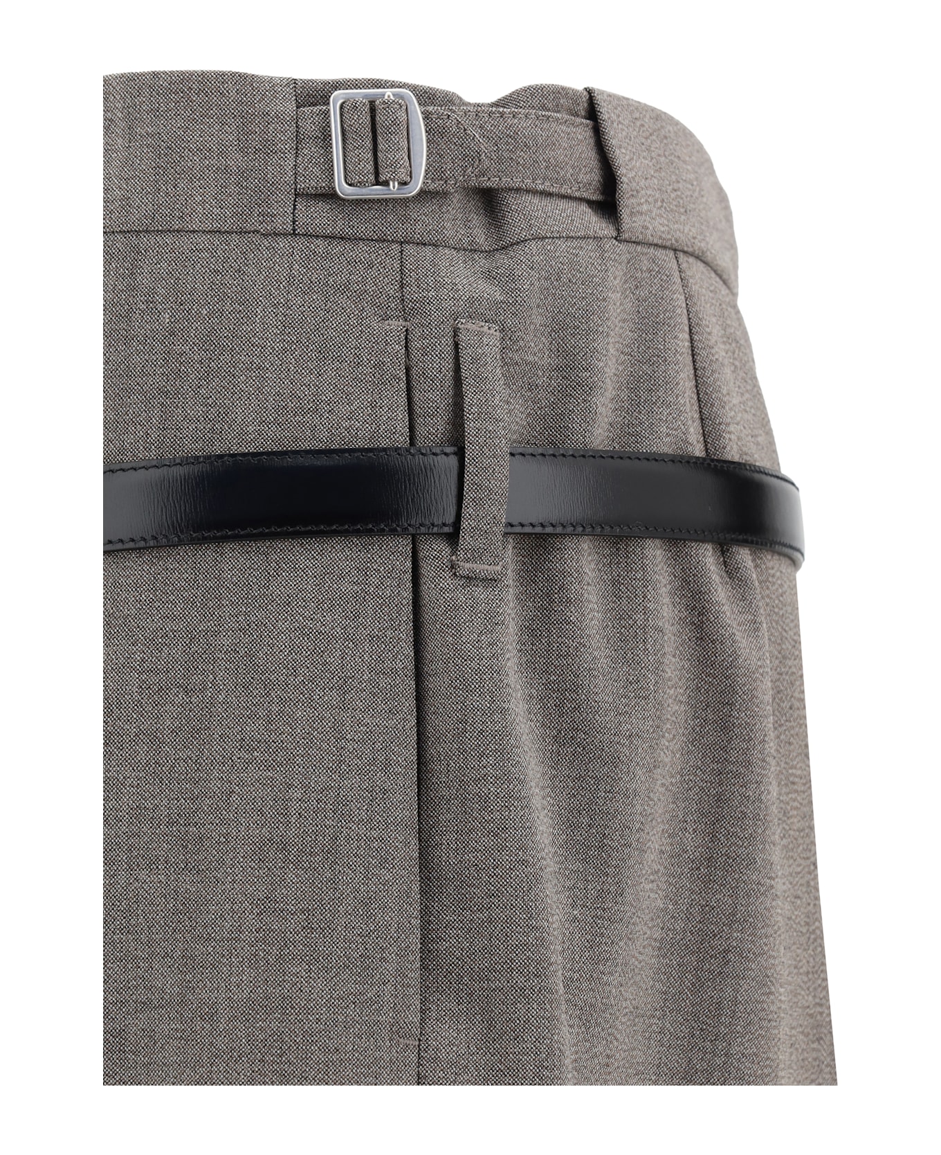 Prada Mélange Palazzo Pants - Argilla