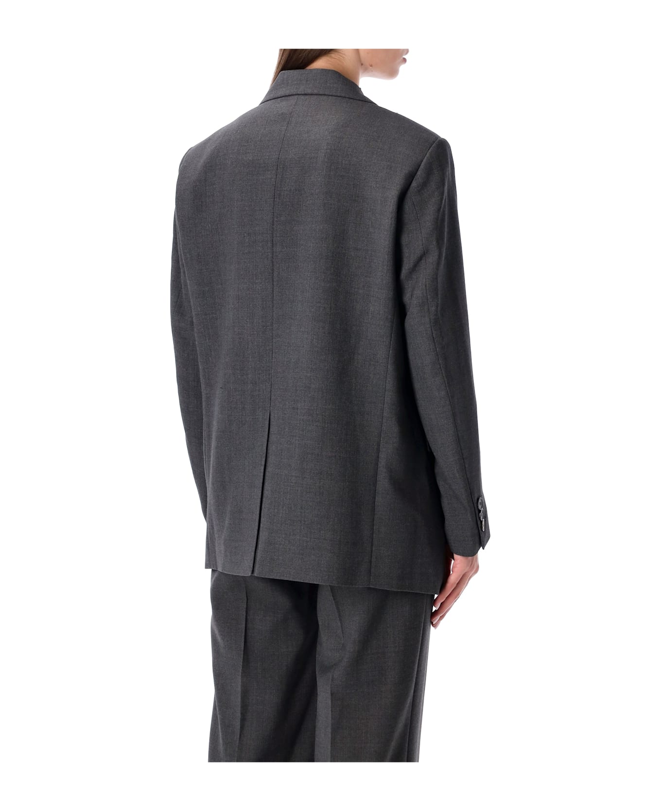 Low Classic Oversized Tailored Classic Blazer - MELANGE GREY